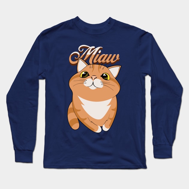 cat miaw Long Sleeve T-Shirt by Horisondesignz
